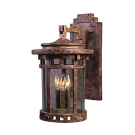 Maxim Lighting Maxim Lighting 3134CDSE Santa Barbara Cast 16" H 3-Light Outdoor Wall Lantern - Sienna 3134CDSE